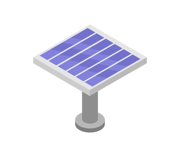 Isometric solar panel