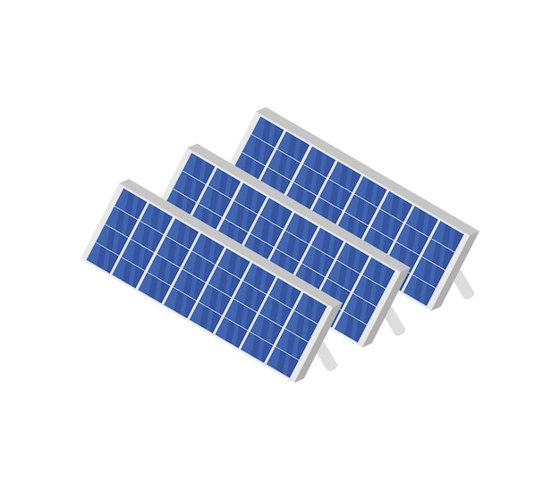 Isometric solar panel