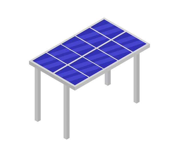 Isometric solar panel