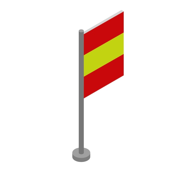 Isometric spain flag