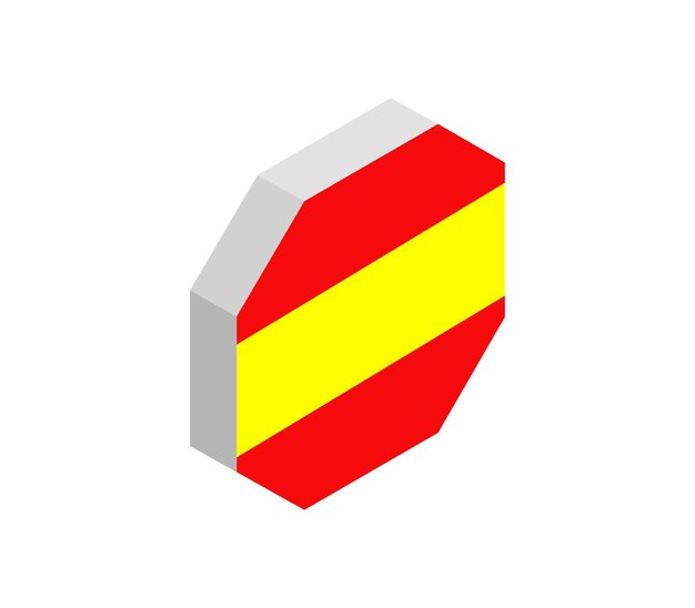 Isometric spain flag