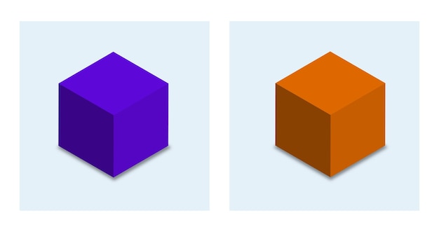 isometric squre, blue geometry