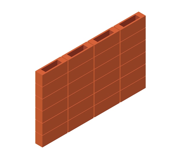 Isometric stone wall