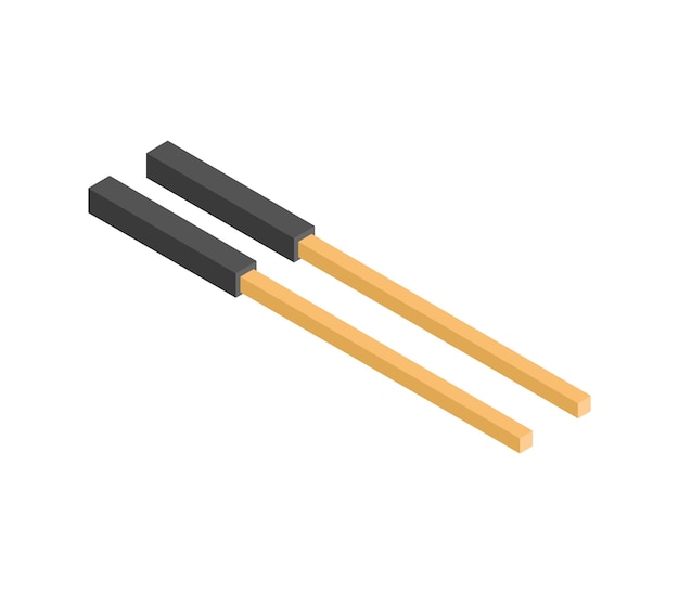 Isometric sushi chopsticks