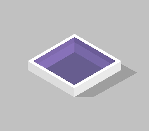 Vector isometric swimming pool