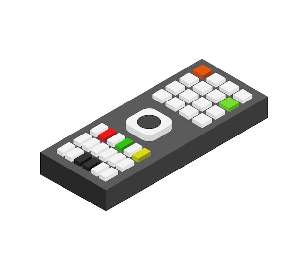 Isometric television remote control