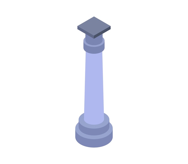 Isometric temple column