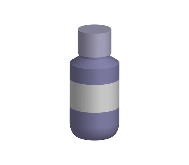 Isometric threedimensional cleaning gel bottle