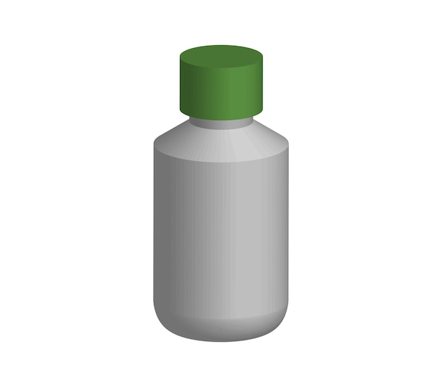 Isometric threedimensional cleaning gel bottle