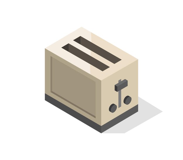 Vector isometric toaster