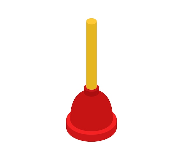 Isometric toilet plunger