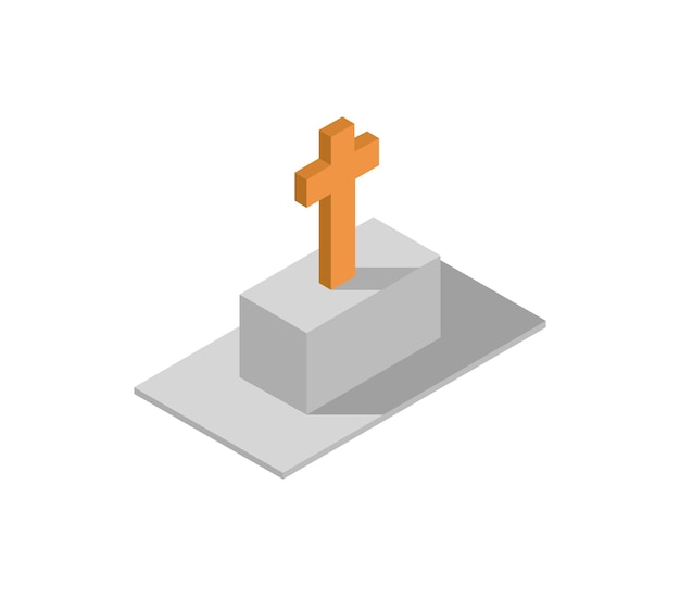 Isometric tombstone