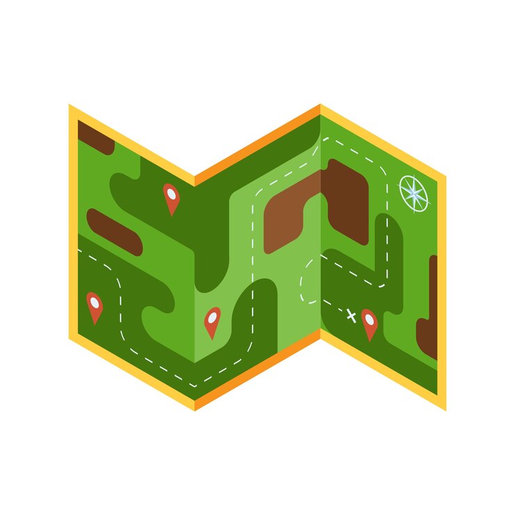 Vector isometric tourist map