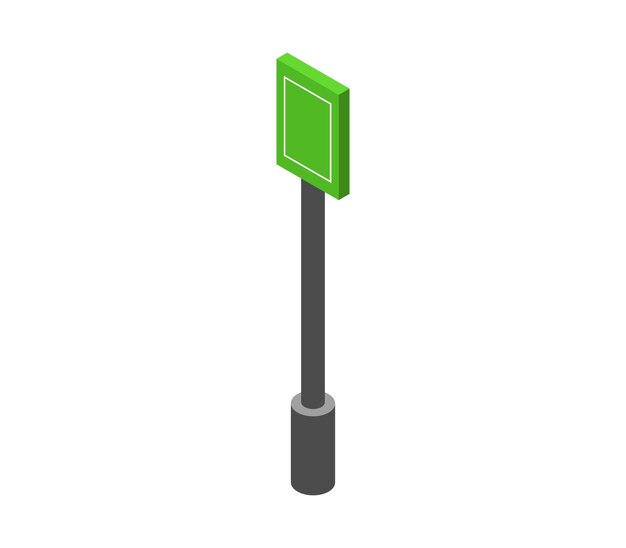 Isometric traffic sign