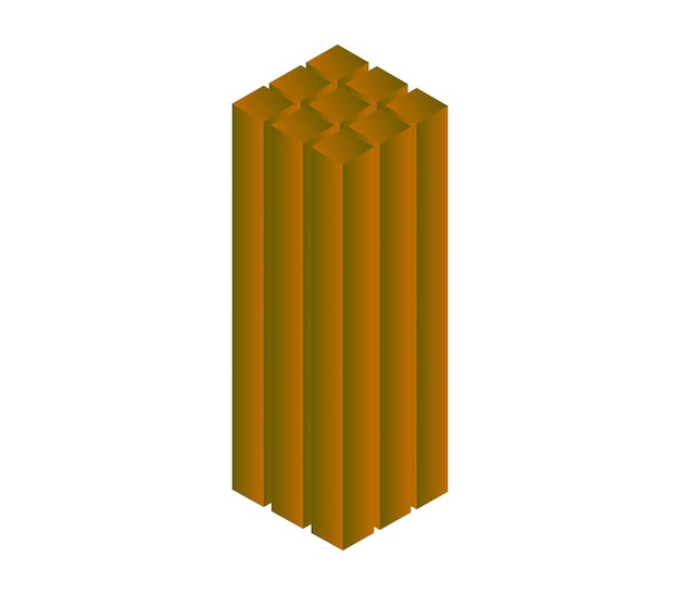 Isometric tree trunks