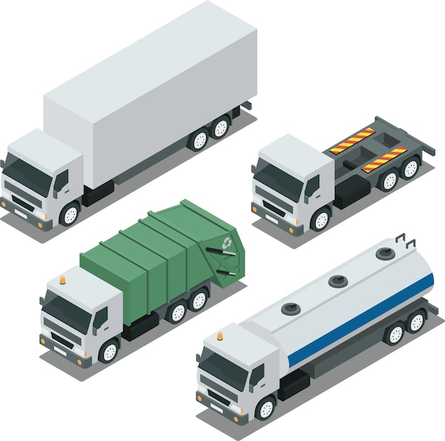 isometric truck set