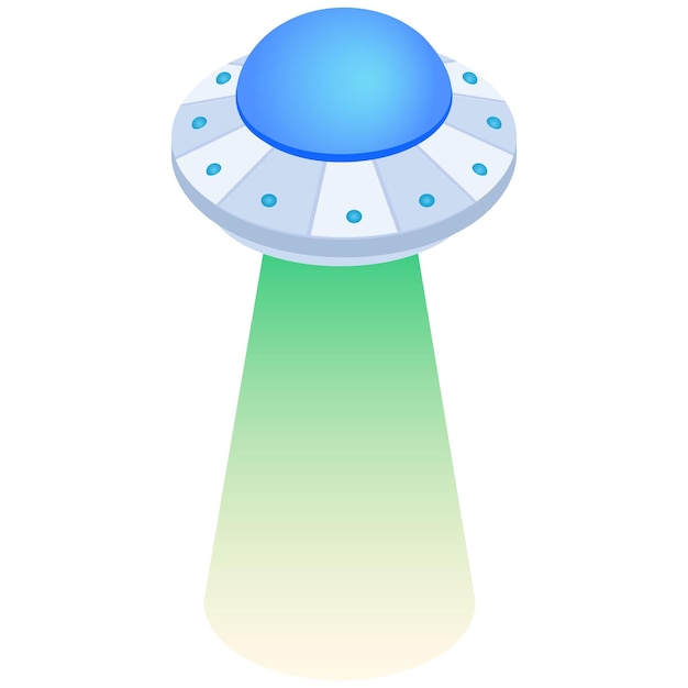Vector isometric ufo icon