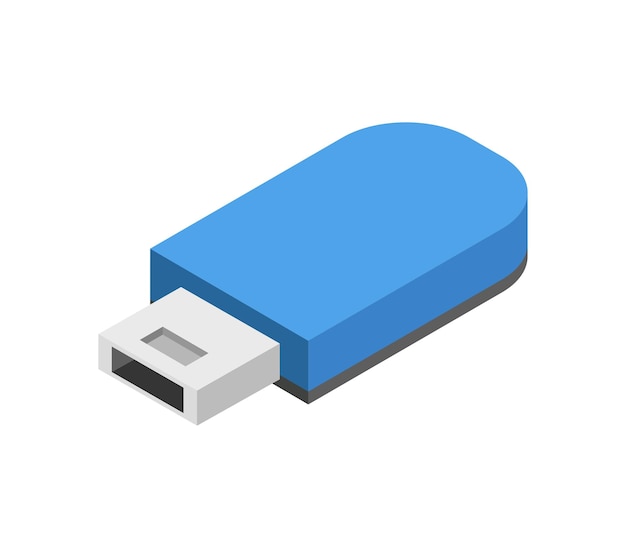 Vettore chiavetta usb isometrica