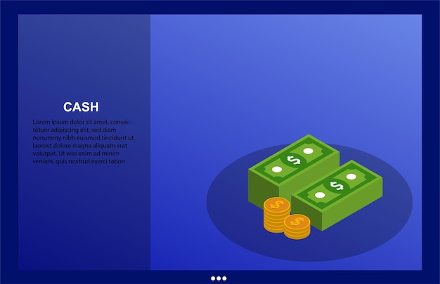 isometric vactor cash llustration