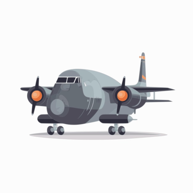 Isometric vector illustration on gray background civil passenger plane back and front view air transport or airplane