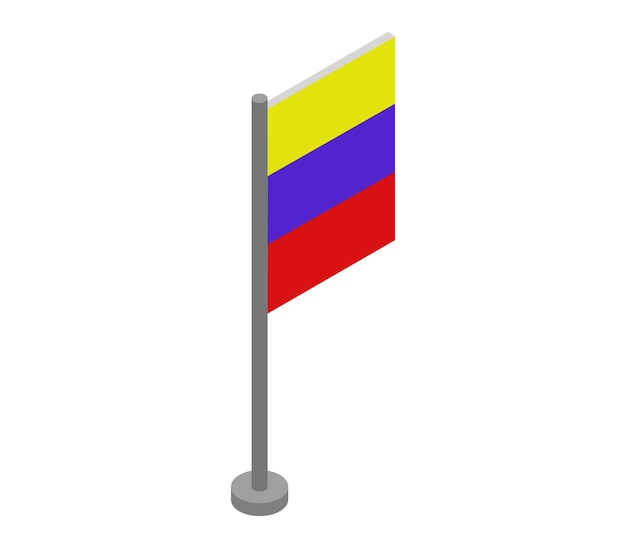 Isometric venezuela flag