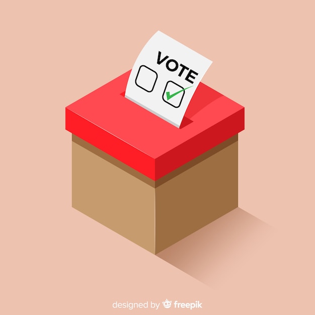 Vector isometric view of election box