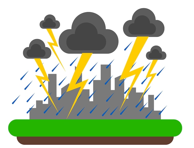 Isometric view of lightning