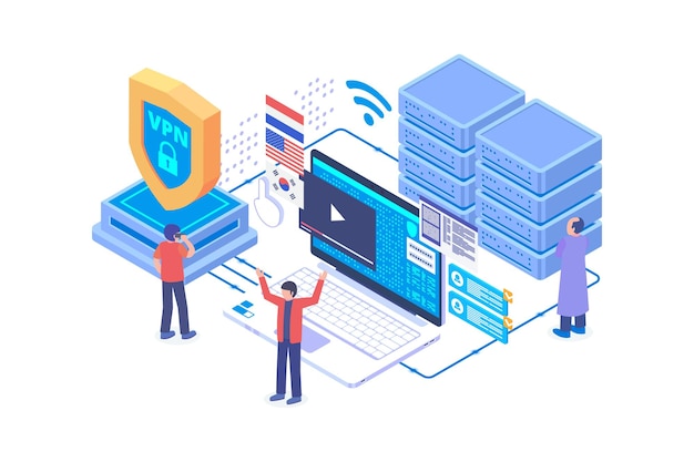 Isometric VPN security concept