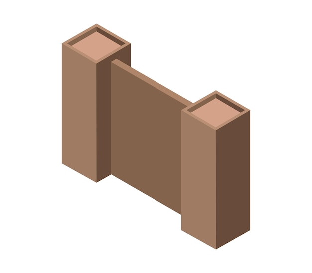 Isometric wall