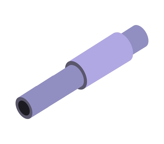 Vector isometric water pipe