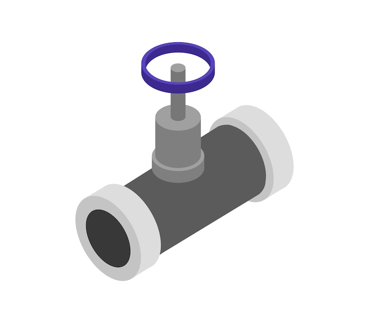 Vector isometric water tap