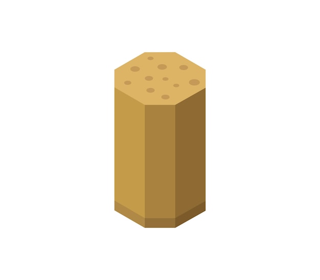 Isometric wine cork