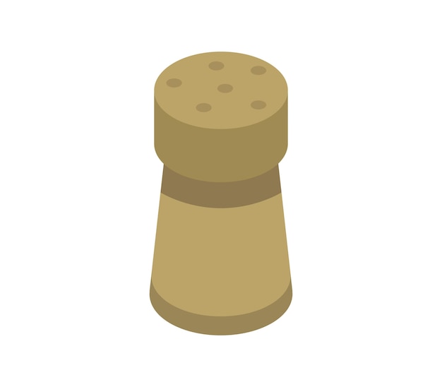 Vector isometric wine cork