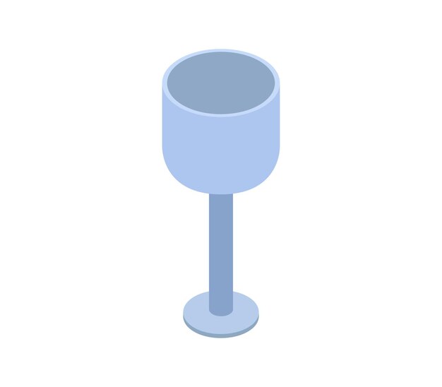 Isometric wine glass