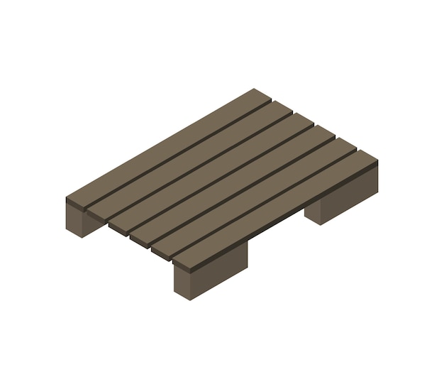 Isometric wooden deck