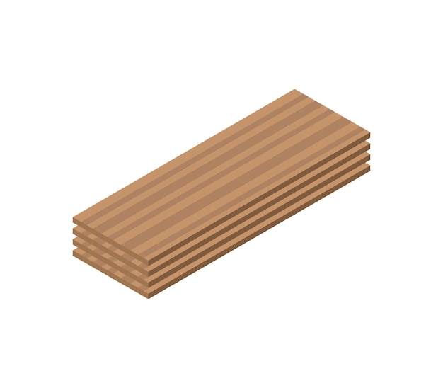 Isometric wooden plates