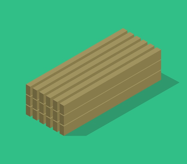 Isometric wooden plates