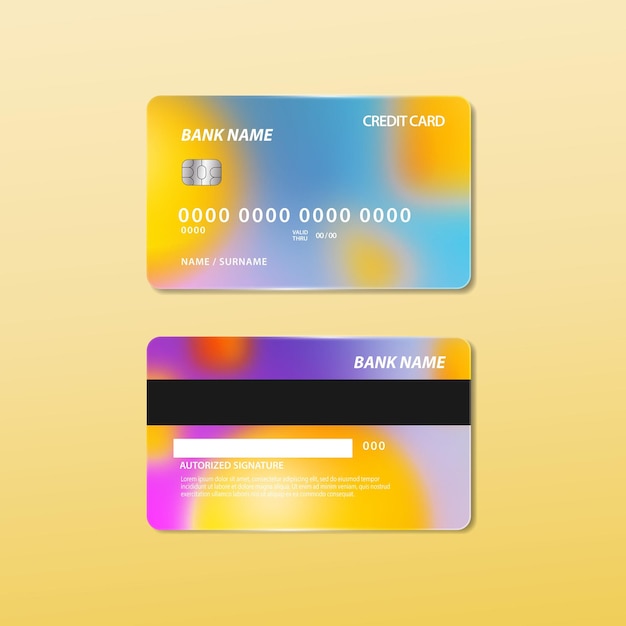 Isometrisch 3D-realistisch creditcardontwerp
