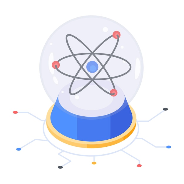 Vector isometrisch icoon van chemisch experiment