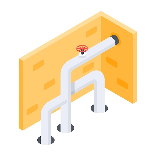 Isometrisch pictogram voor sanitair