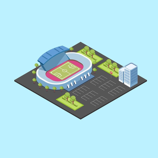 Vector isometrisch stadion