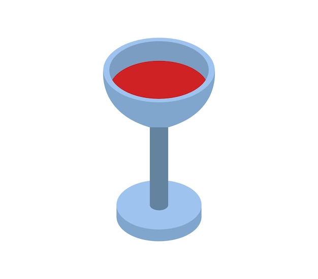 Vector isometrisch wijnglas