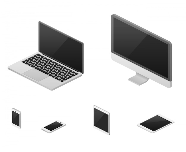 Isometrische 3d-laptop