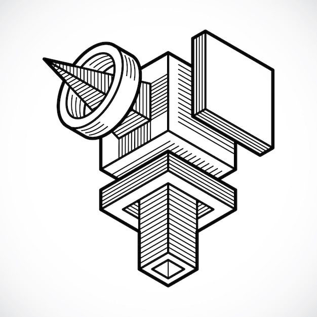 Isometrische abstracte vectorvorm