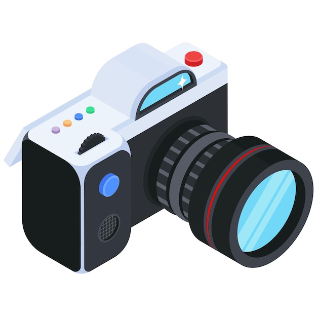 Isometrische camera met tele-lens