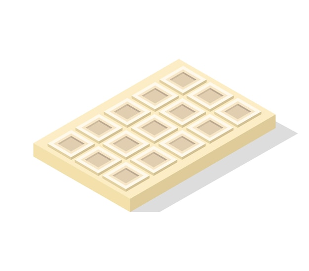 Vector isometrische chocolade