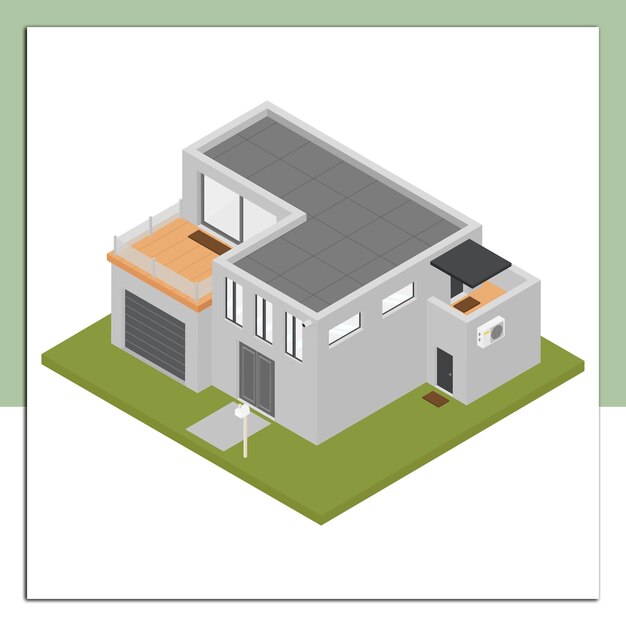 Isometrische huisvector