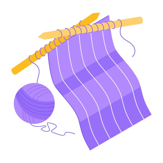 Isometrische iconen voor naaldwerk- en textielapparatuur