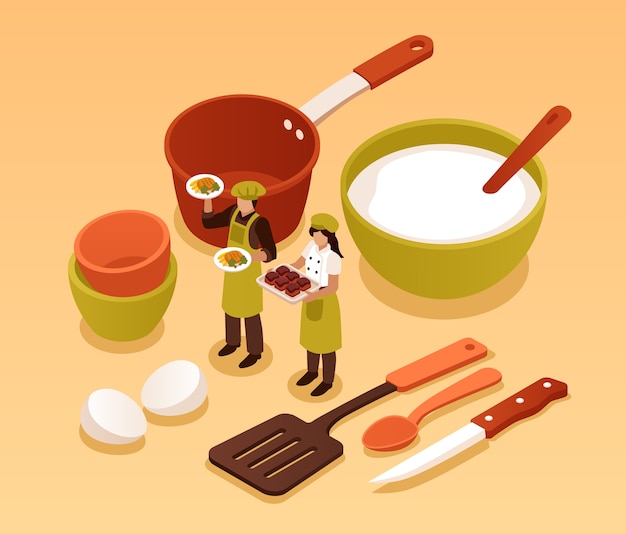 Isometrische illustratie van banen en beroepen