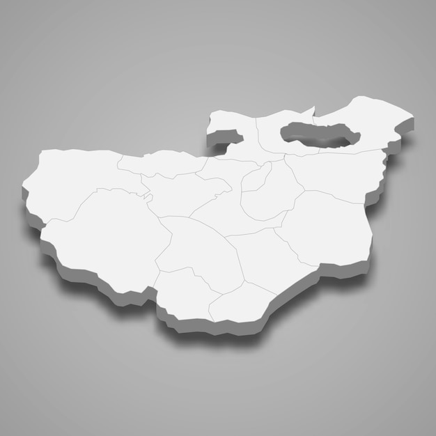 isometrische kaart van Bursa is een provincie van Turkije
